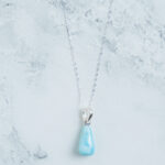 Celestine Drop Larimar Necklace